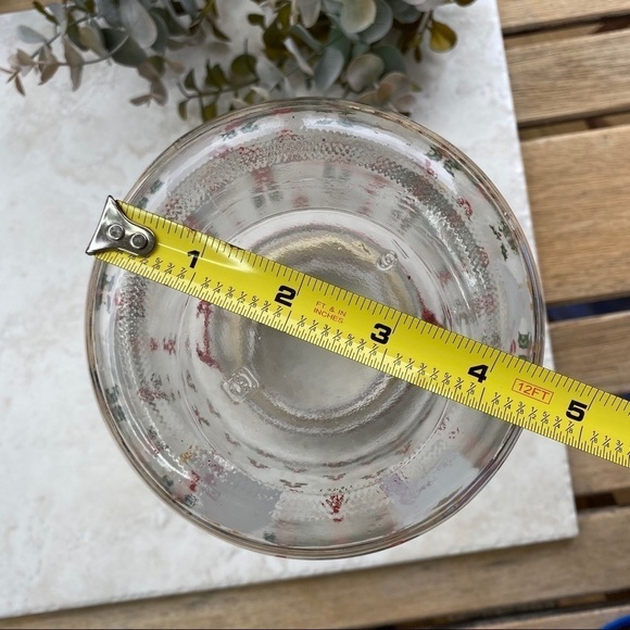 Vintage Christmas holly duck glass canister w lid - Picture 9 of 11